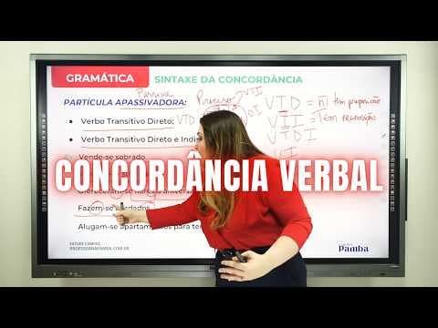 Thumbnail da aula: RESOLVENDO EXERCÍCIOS DE CONCORDÂNCIA VERBAL - Professora Pamba
