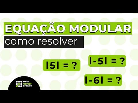 Thumbnail da aula: EQUAÇÃO MODULAR: como resolver | Matemática para o Enem | Lucas Borguezan
