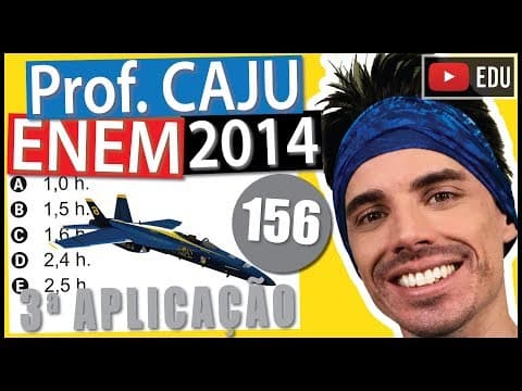 Thumbnail da aula: [ENEM 2014 3Ap] 156 📓 VELOCIDADE A velocidade Mach (M) de um avião é definida como a razão entre a