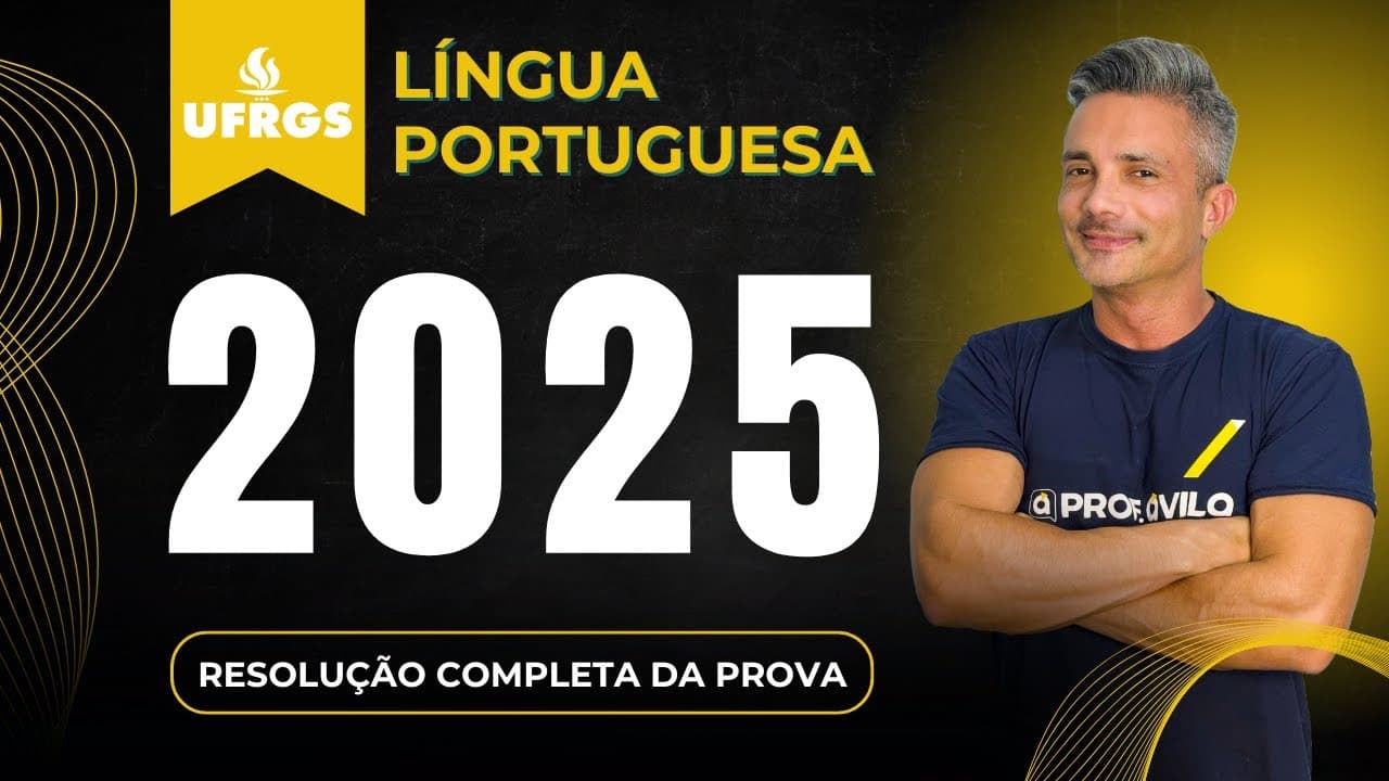 Thumbnail: Prova de Português UFRGS 2025 | Resolução comentada 📝