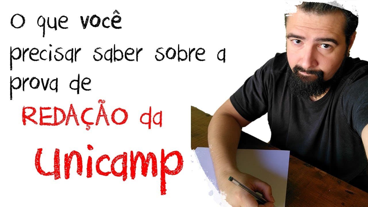 Thumbnail: O que você precisar saber sobre a PROVA de REDAÇÃO da UNICAMP