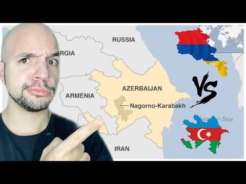 Thumbnail da aula: Azerbaijão x Armênia: entenda o conflito em Nagorno Karabakh | Ricardo Marcílio