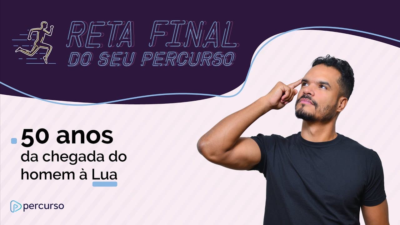 Thumbnail: Reta Final l Ep. #3 - Os 50 anos da chegada do homem à lua, com prof Junio e prof. Franklyn