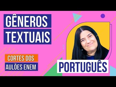 Thumbnail da aula: GÊNEROS TEXTUAIS | Cortes dos Aulões do Enem | Português | Mercedes Prado Bonorino