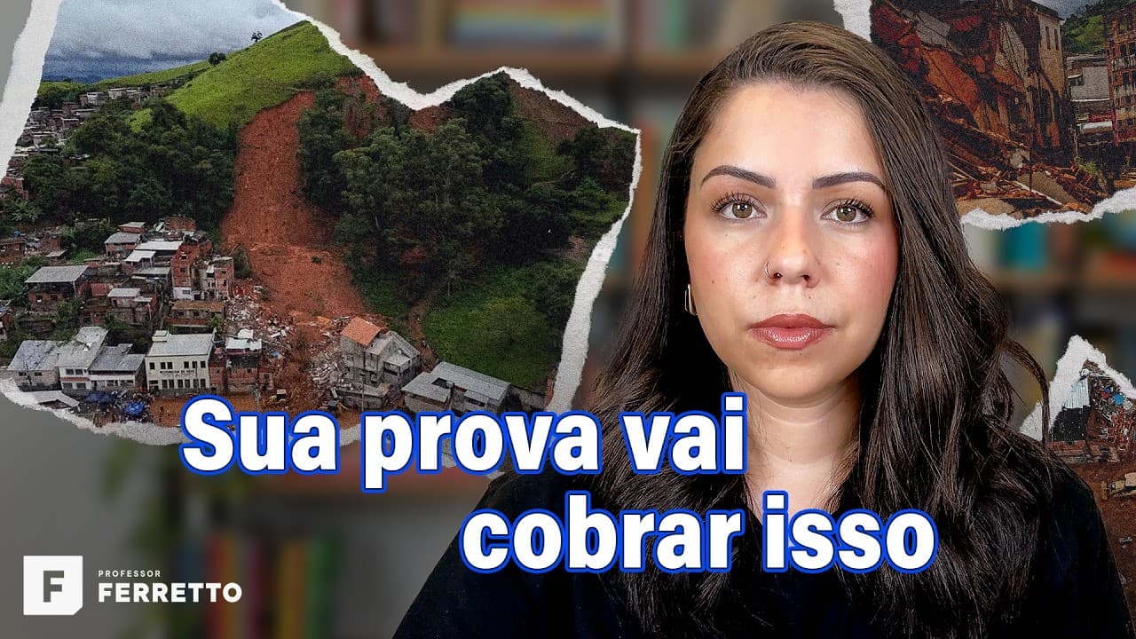 Thumbnail: Vai cair no ENEM e Vestibulares de 2026: desastre climático em Minas Gerais