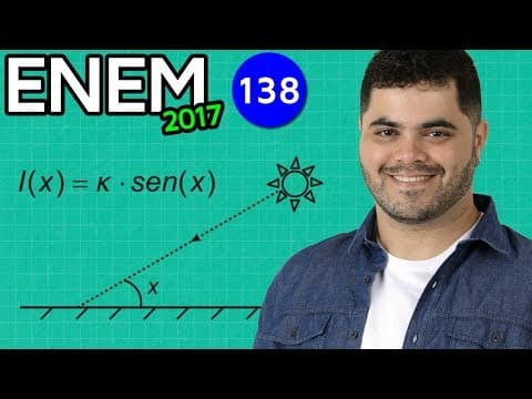 Thumbnail da aula: 🔥 ENEM 2017 Matemática #03 👉 Função Trigonométrica Seno e Intensidade Luminosa
