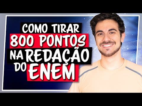 Thumbnail da aula: Como tirar 800+ na REDAÇÃO do Enem | Dicas de Última Hora