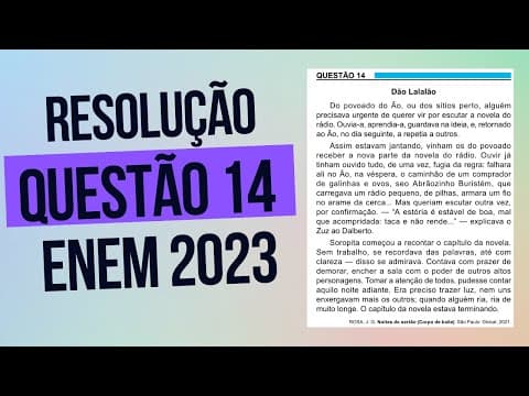 Thumbnail da aula: Resolução questão 14 (PROVA AZUL) | Linguagens ENEM 2023