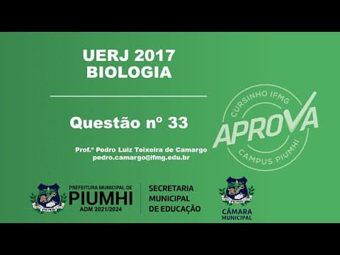 Thumbnail da aula: UERJ 2017 - Biologia - Questão nº 33