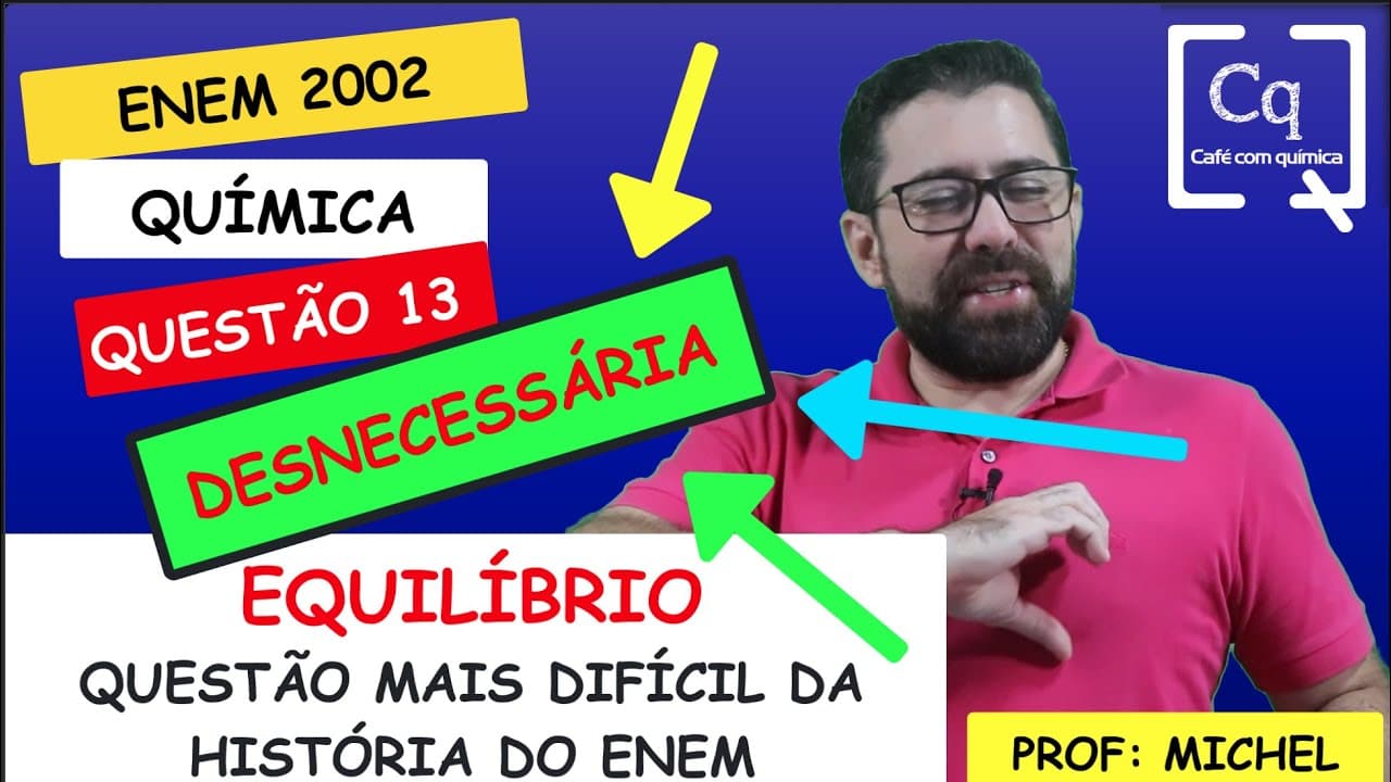 Thumbnail: EQUILÍBRIO IÔNICO - pKa - ENEM 2022 - Q 13