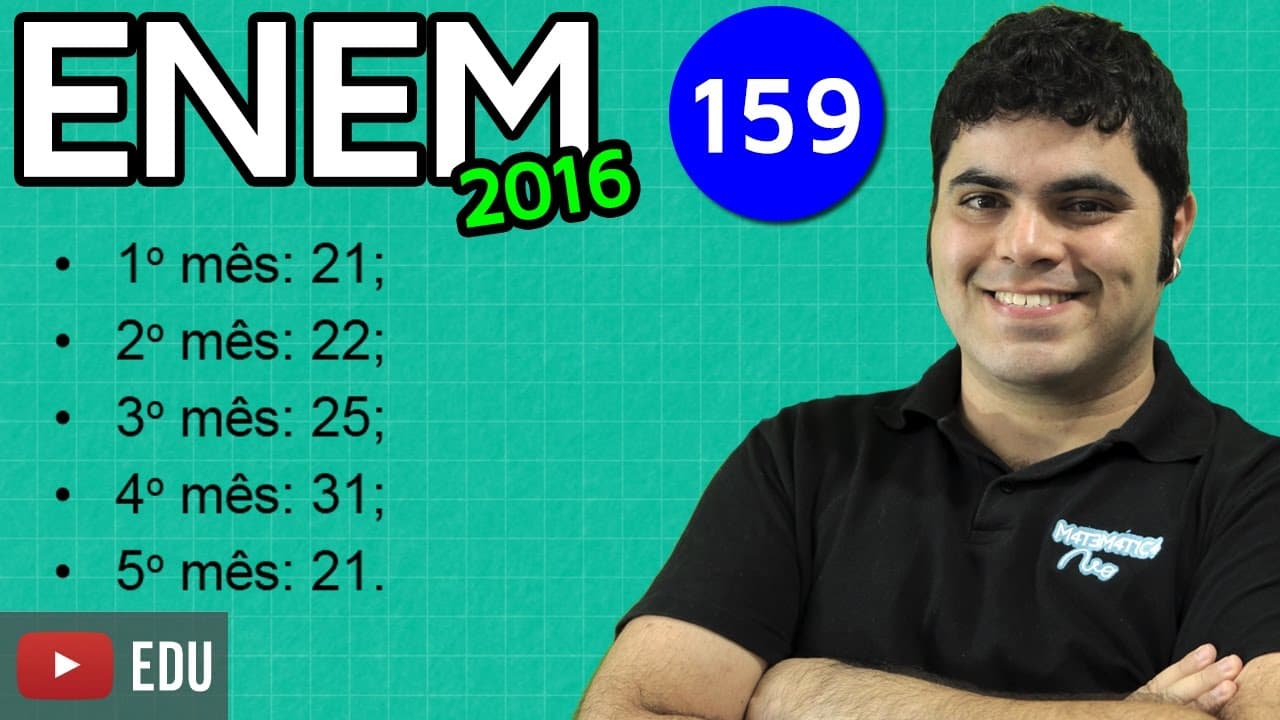 Thumbnail: 👉 ENEM 2016 Matemática #24 - Vacinas Febre Amarela e Operações Aritméticas (com pegadinha)