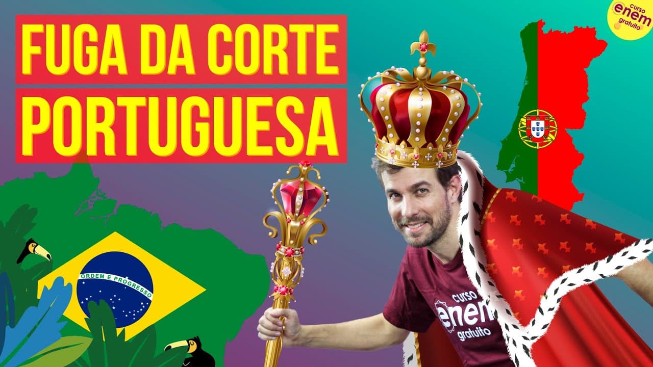 Thumbnail: FUGA DA CORTE PORTUGUESA PARA O BRASIL (PERÍODO JOANINO) | Resumo de História do Brasil para o Enem