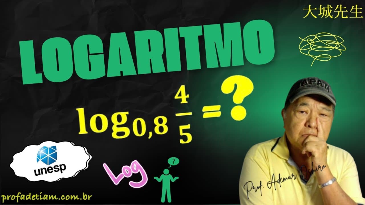 Thumbnail: UNESP- A resolução é fácil; o problema é escolher a alternativa correta! @ProfAdetiam