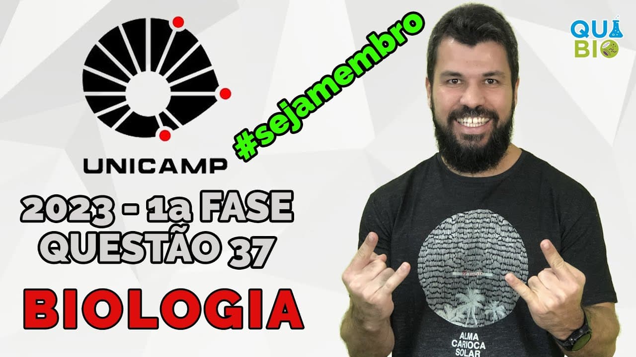 Thumbnail: UNICAMP 2023 - Questão 37 - O papilomavírus humano (HPV) é um grupo de vírus muito comum no mundo