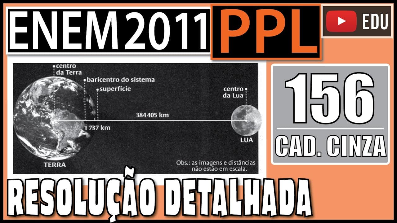 Thumbnail: [ENEM 2011 PPL] 156 📓 DISTÂNCIAS A distância atual entre os centros da Terra e de seu satélite