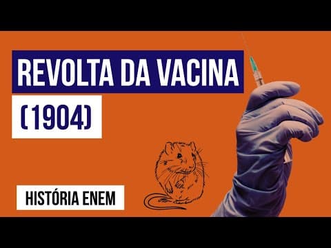 Thumbnail da aula: A REVOLTA DA VACINA NO BRASIL - 1904: leis sanitárias, epidemia | RESUMO DE HISTÓRIA ENEM