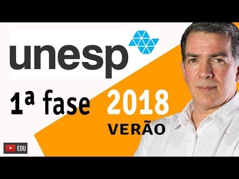 Thumbnail da aula: UNESP 2018 - Primeira Fase - VERÃO - Física Professor Pinguim