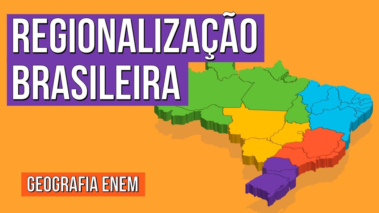 Thumbnail: REGIONALIZAÇÃO BRASILEIRA: macrorregiões e Quatro Brasis | Geografia para o Enem | Raphael Carrieri