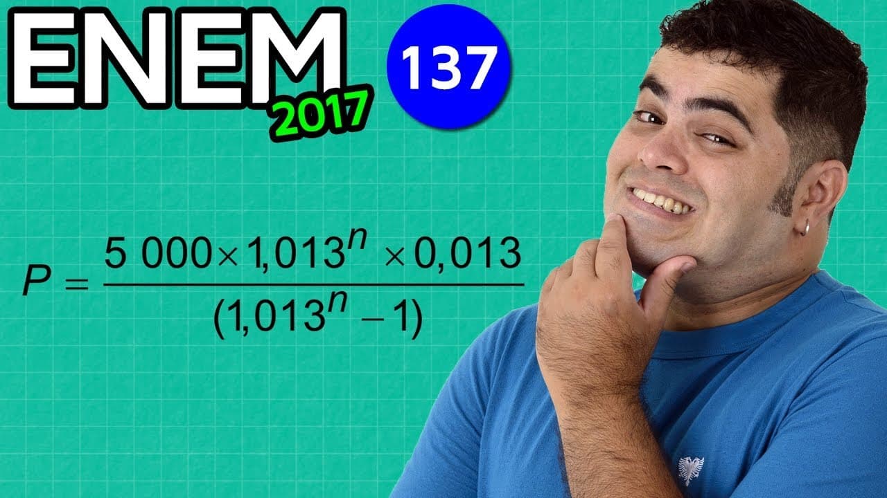 Thumbnail: 🔥 ENEM 2017 Matemática #02 👉 Inequação Exponencial e Logaritmo (questão difícil)