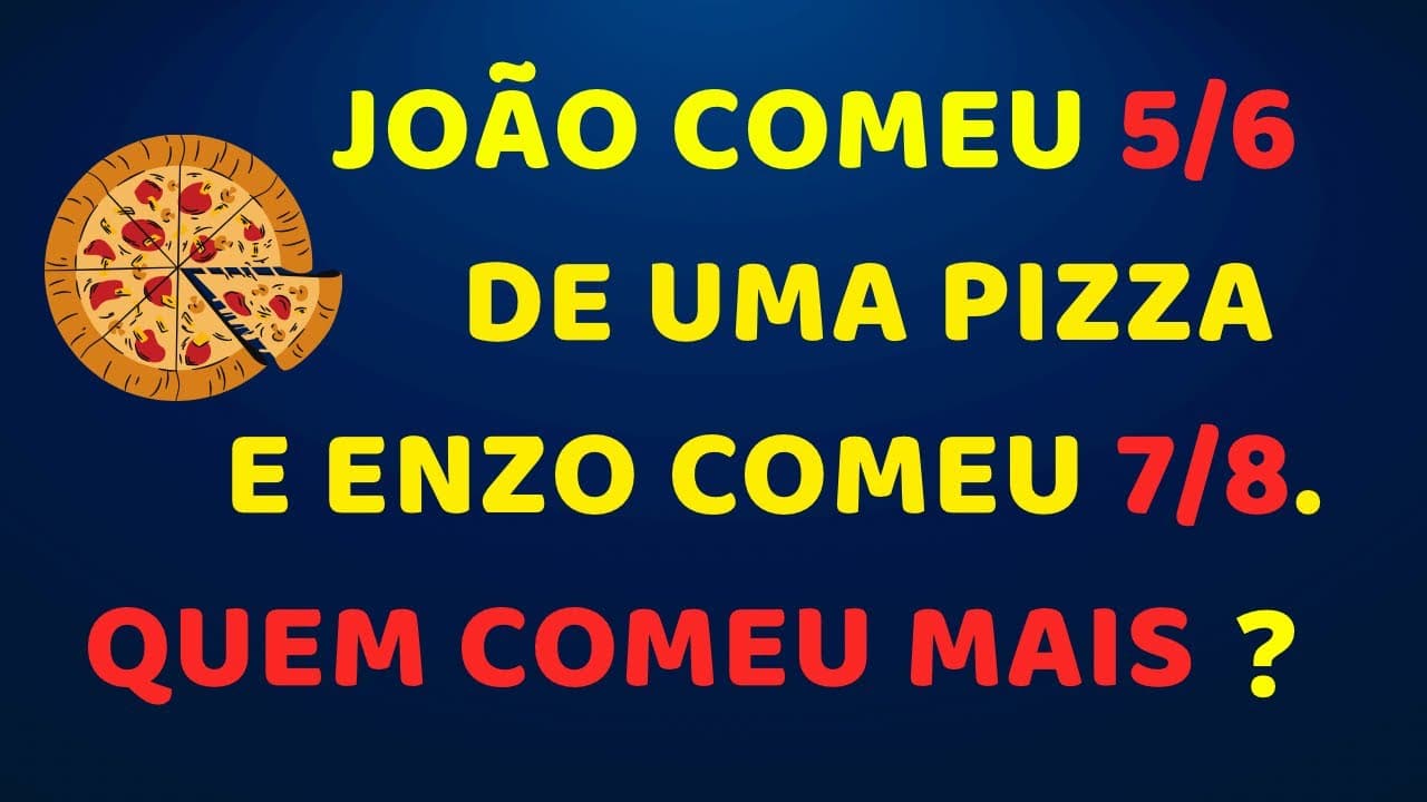Thumbnail: 🤔 QUAL FRAÇÃO É MAIOR? COMPARAÇÃO DE FRAÇÕES!!!!