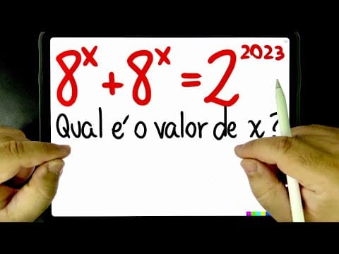 Thumbnail da aula: 🔥 VOCÊ CONSEGUE RESOLVER ESSA EQUAÇÃO EXPONENCIAL SINISTRA? Muita gente BUGA nesse problema!
