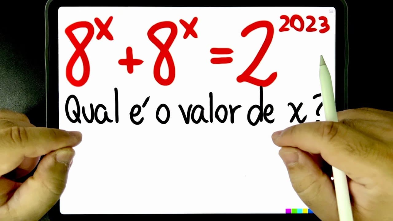 Thumbnail: 🔥 VOCÊ CONSEGUE RESOLVER ESSA EQUAÇÃO EXPONENCIAL SINISTRA? Muita gente BUGA nesse problema!