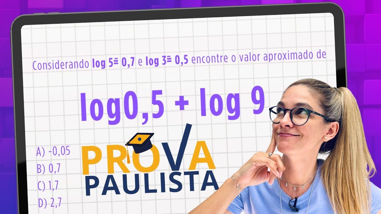 Thumbnail: PROVA PAULISTA 2025 - LOGARITMO