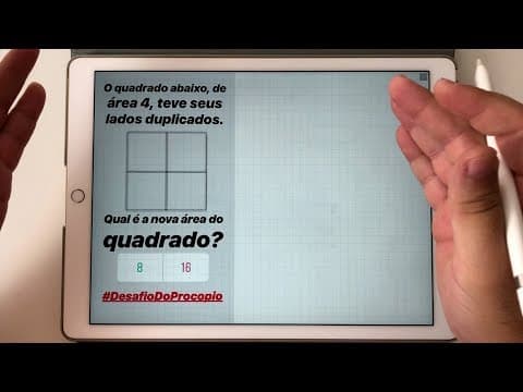 Thumbnail da aula: 🤯 VOCÊ CONSEGUE RESOLVER O DESAFIO DO LADO E DA ÁREA DO QUADRADO? #DesafioDoProcopio