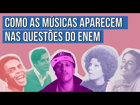 Thumbnail da aula: CANÇÃO POPULAR: quando as músicas são questões do Enem | RESUMO DE LITERATURA PARA O ENEM