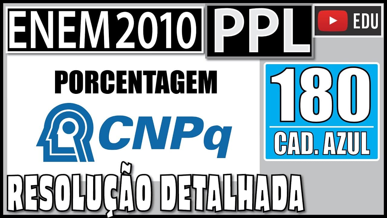 Thumbnail: [ENEM 2010 PPL] 180 📘 PORCENTAGEM Em março de 2010, o Conselho Nacional de Desenvolvimento