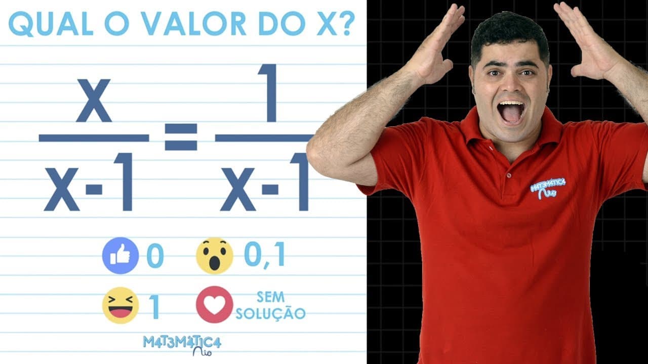 Thumbnail: 🤔 VOCÊ CONSEGUE RESOLVER ESSA EQUAÇÃO? 👉🏻 Qual o Valor do x?