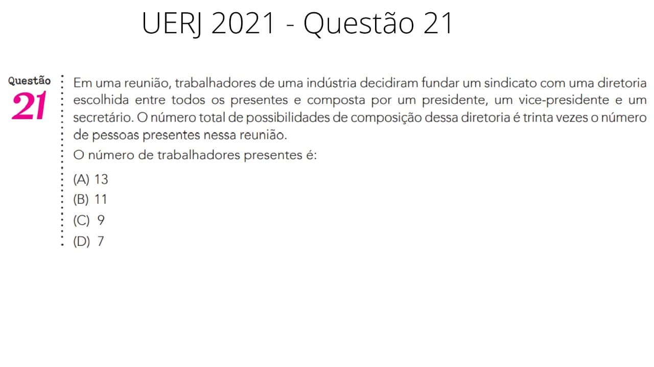 Thumbnail: UERJ 2021 - Em uma reunião, trabalhadores de uma indústria decidiram fundar um sindicato