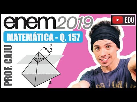 Thumbnail da aula: [ENEM 2019] 157 📘 GEOMETRIA ESPACIAL As luminárias para um laboratório de matemática serão