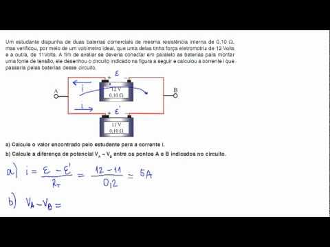 Thumbnail da aula: Geradores e receptores - lei das malhas - UFRJ 2010