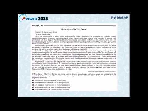 Thumbnail da aula: Inglês Enem 2013 PPL: compreensão de texto (filme).
