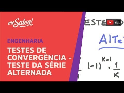 Thumbnail da aula: Me Salva! SER19 - Testes de convergência - Teste da série alternada