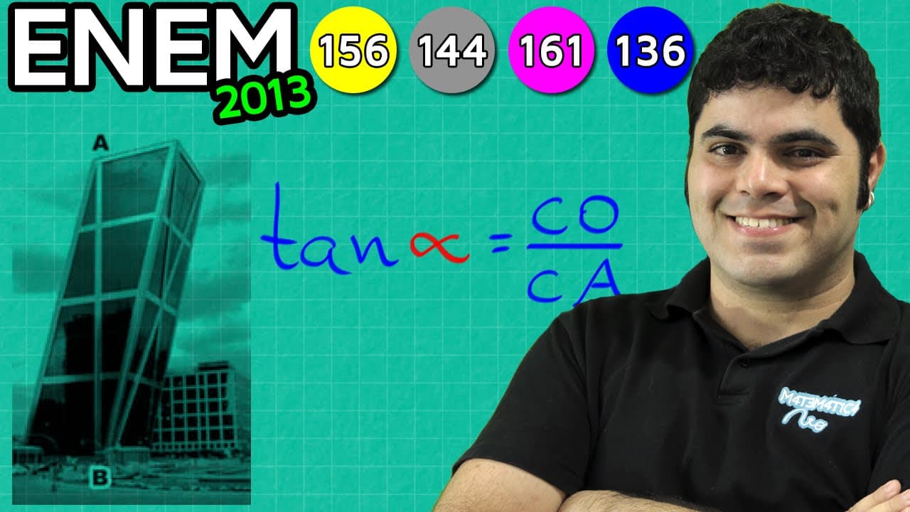 Thumbnail: ENEM 2013 Matemática #1 - Trigonometria, Tangente de um Ângulo e Área do Quadrado