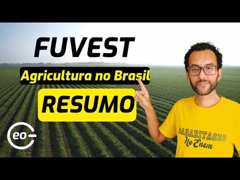 Thumbnail da aula: Fuvest 2023 | Resumo Agricultura no Brasil | GabaritaGeo
