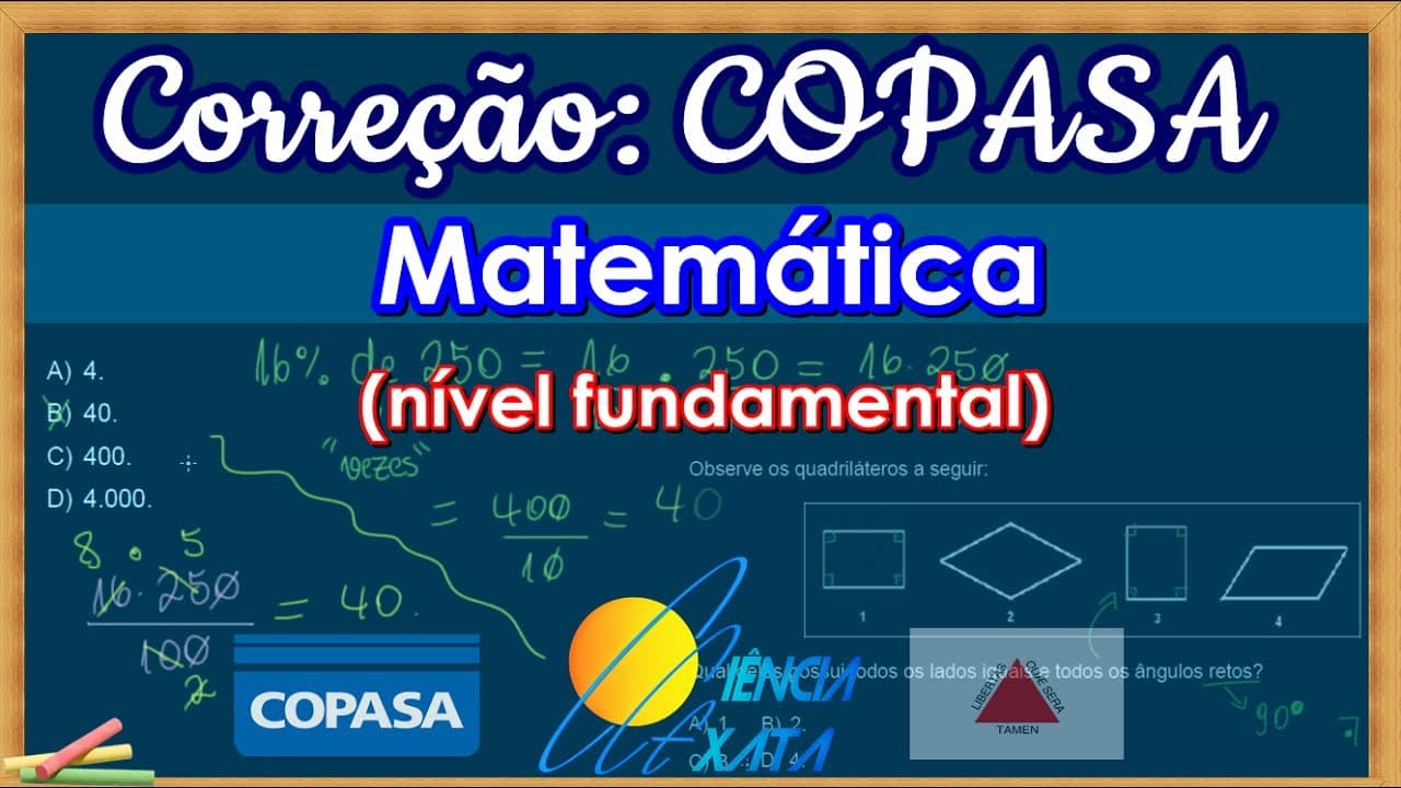 Thumbnail: Copasa 2014 Exam Correction - Mathematics (Elementary Level)