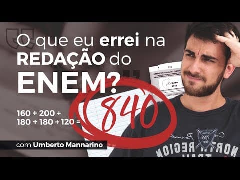 Thumbnail da aula: MINHA REDAÇÃO DO ENEM 2017 (Educação de surdos no Brasil) | Umberto Mannarino