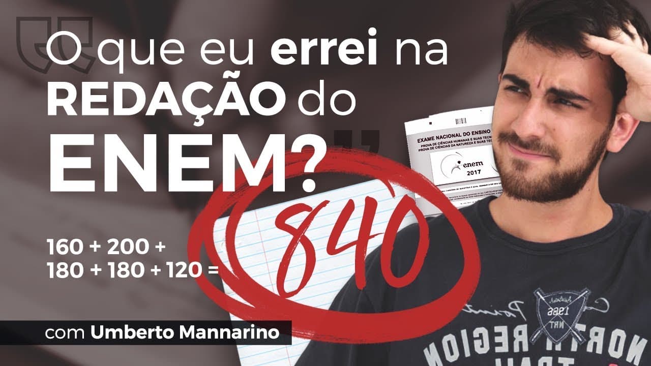 Thumbnail: MINHA REDAÇÃO DO ENEM 2017 (Educação de surdos no Brasil) | Umberto Mannarino