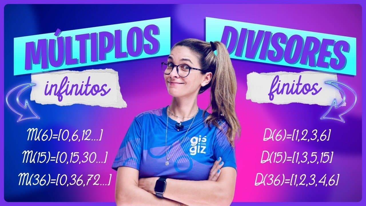 Thumbnail: MÚLTIPLOS E DIVISORES - RESUMÃO - 6º e 7º ano