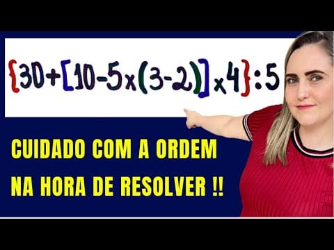 Thumbnail da aula: 🤯PASSO A PASSO DE EXPRESSÃO COM PARÊNTESES , COLCHETES E CHAVES!!  📚🚀