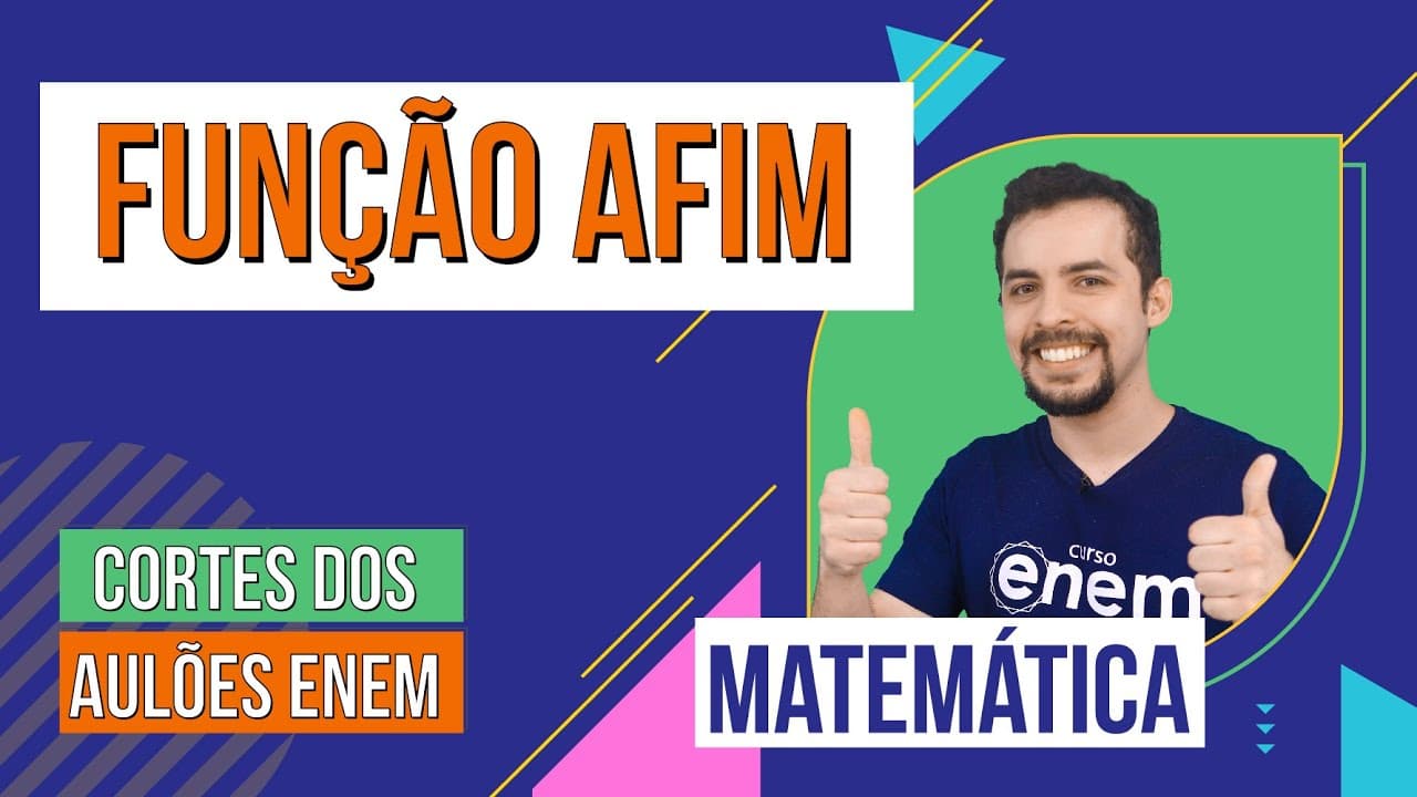 Thumbnail: FUNÇÃO AFIM: cortes dos aulões do Enem | Matemática | Lucas Borguezan