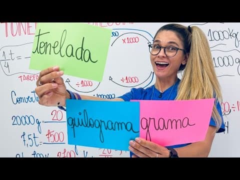 Thumbnail da aula: TONELADA, QUILOGRAMA E GRAMA - COMO FAZER A CONVERSÃO? 📒📝