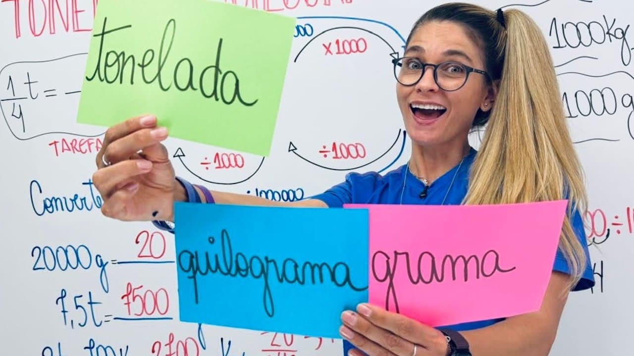 Thumbnail: TONELADA, QUILOGRAMA E GRAMA - COMO FAZER A CONVERSÃO? 📒📝