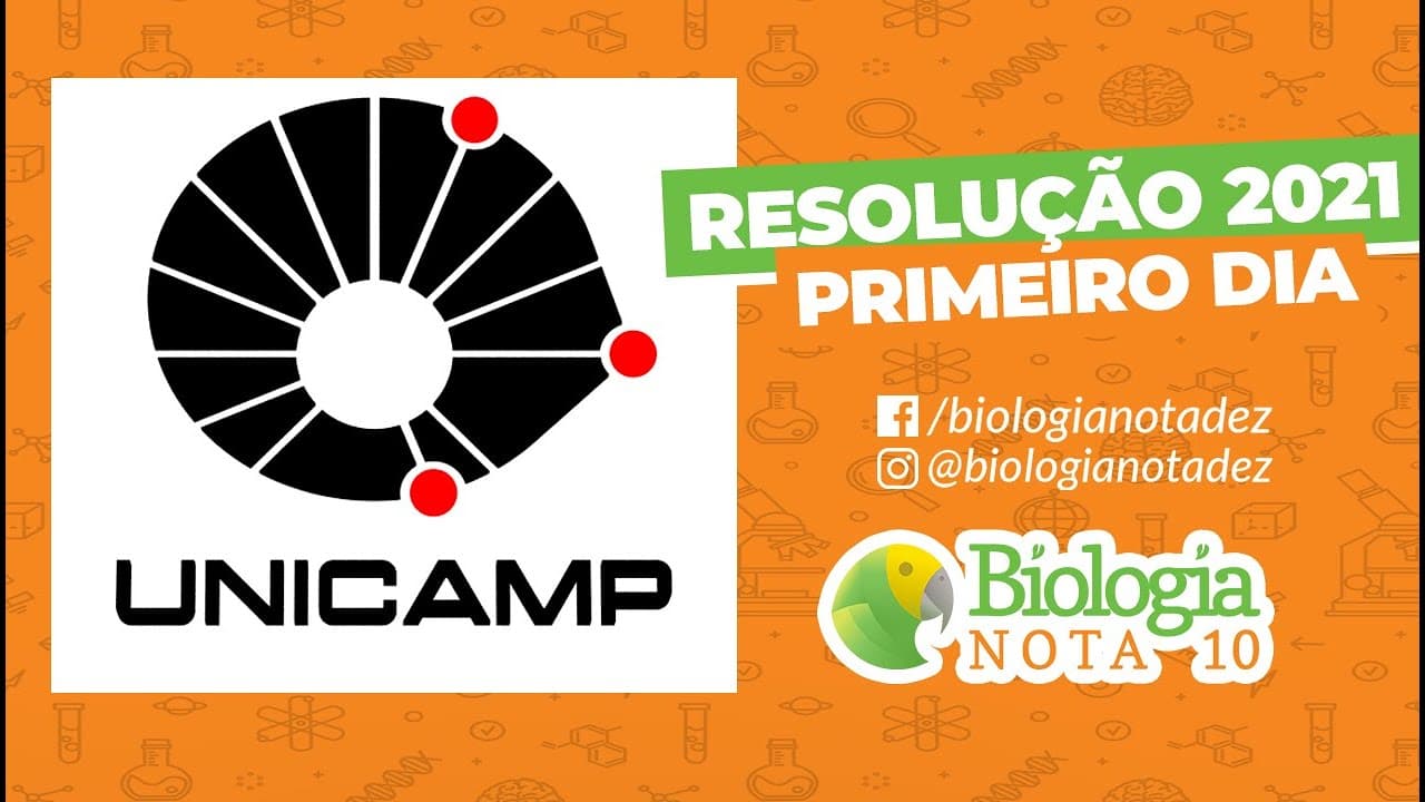 Thumbnail: Resolução UNICAMP 2021 - Primeiro Dia | Biologia Nota 10