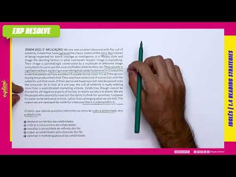 Thumbnail da aula: WE ARE NOW A NATION OBSESSED WITH THE CULT OF CELEBRITY. CELEBRITIES (...) | READING STRATEGIES