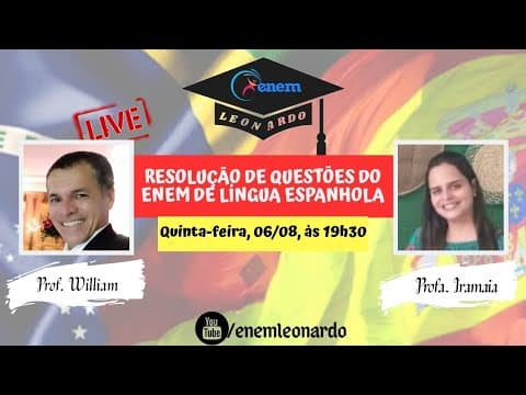 Thumbnail da aula: RESOLUÇÃO DE QUESTÕES DO ENEM - LÍNGUA ESPANHOLA.