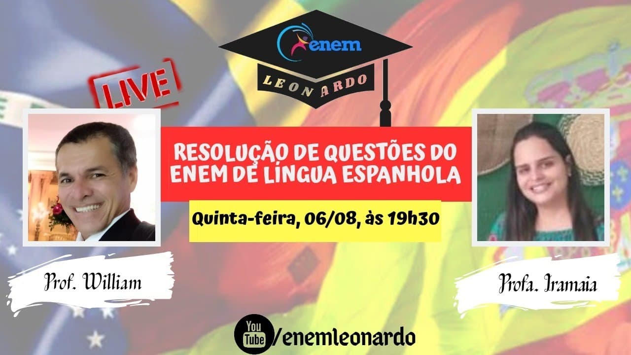 Thumbnail: RESOLUÇÃO DE QUESTÕES DO ENEM - LÍNGUA ESPANHOLA.